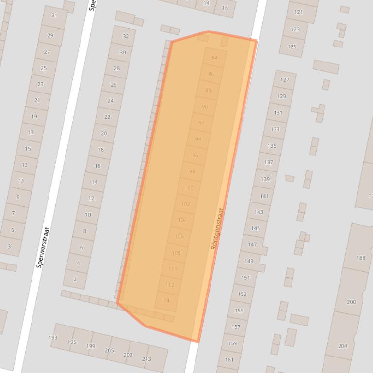 Kaart van postcodegebied 1223NC.