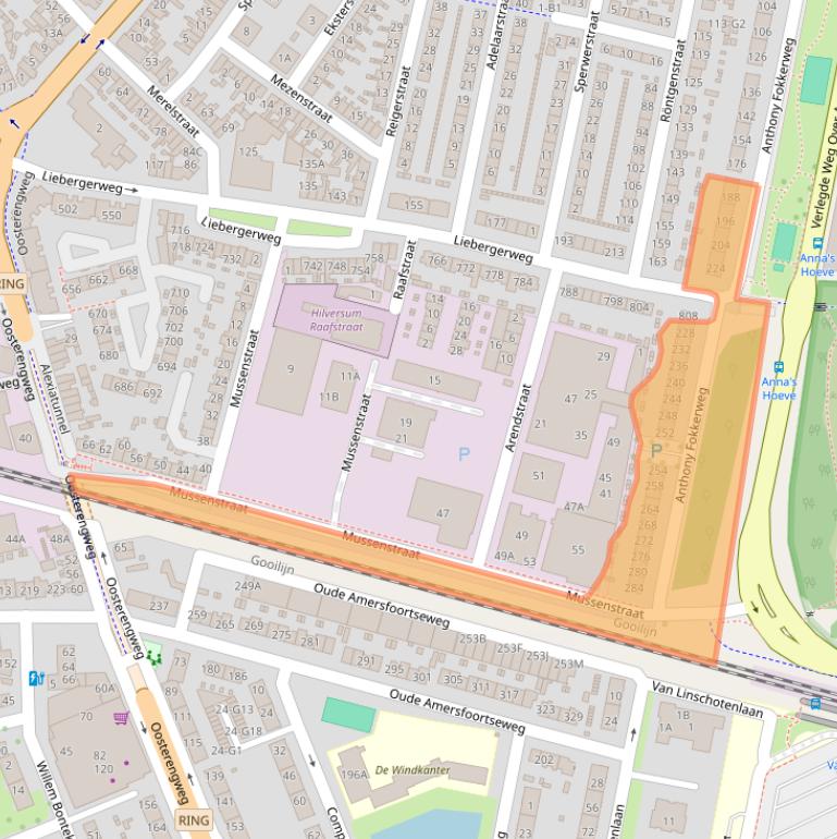 Kaart van postcodegebied 1223NK.
