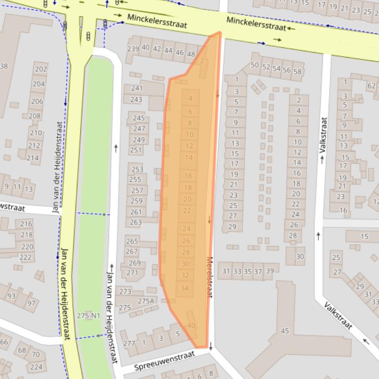Kaart van postcodegebied 1223NT.