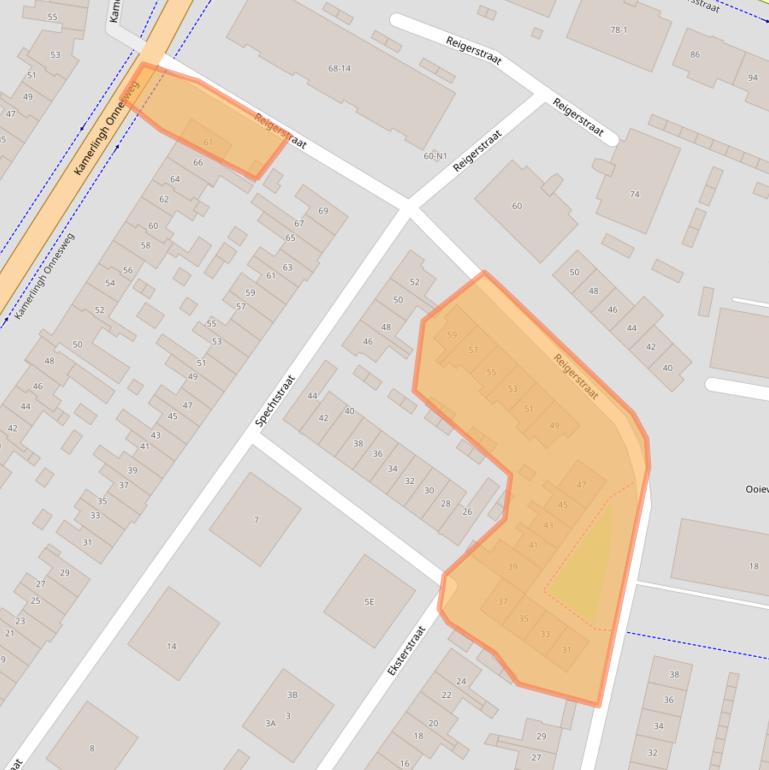 Kaart van postcodegebied 1223PB.