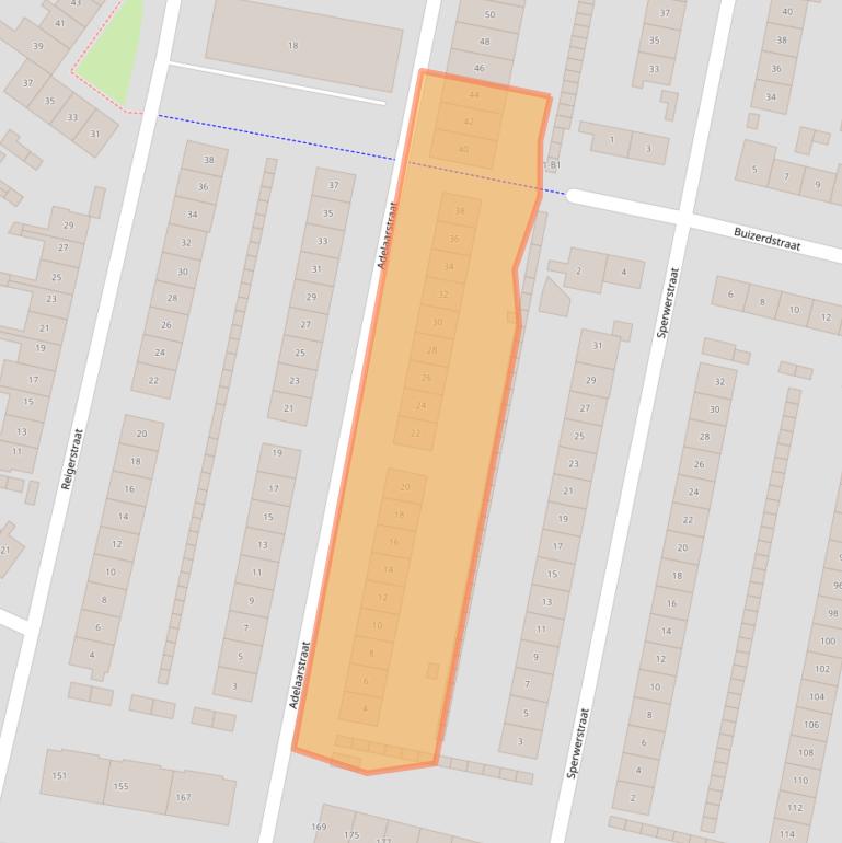 Kaart van postcodegebied 1223PK.