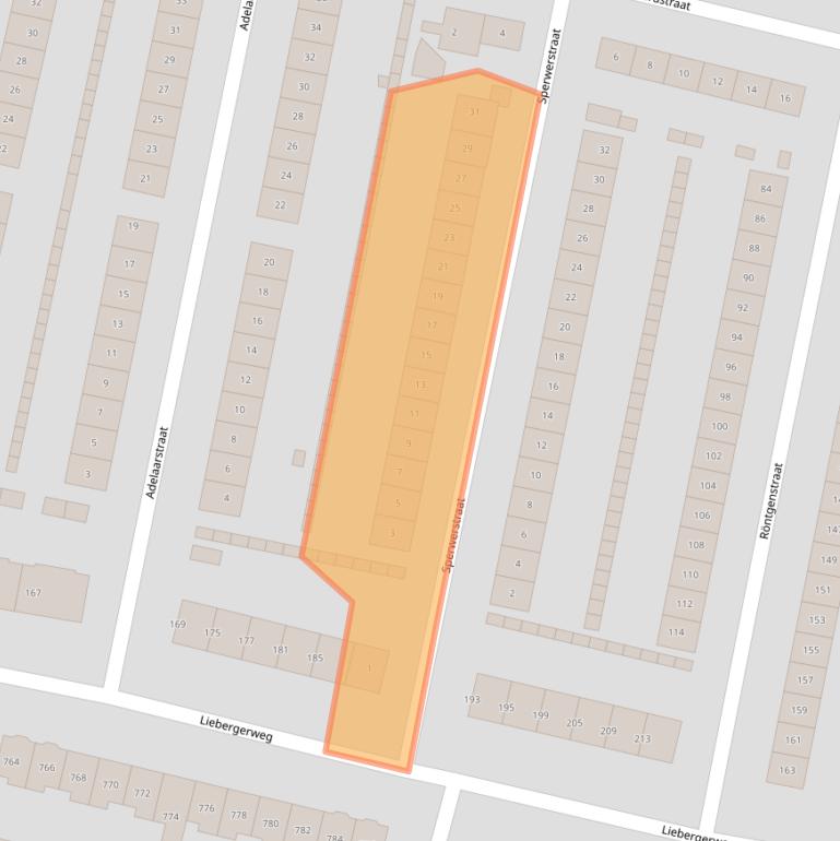 Kaart van postcodegebied 1223PM.