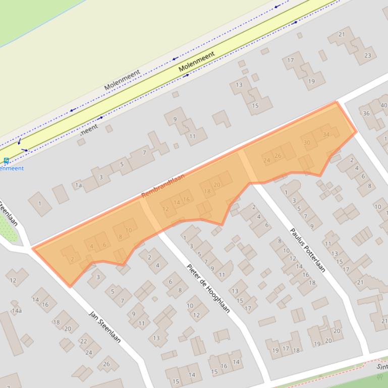 Kaart van postcodegebied 1231AC.