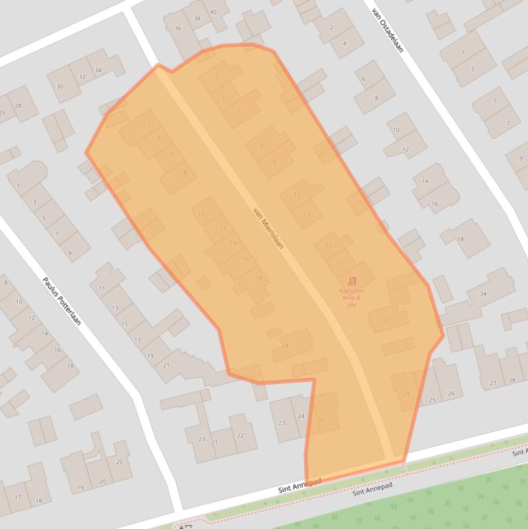 Kaart van postcodegebied 1231AJ.