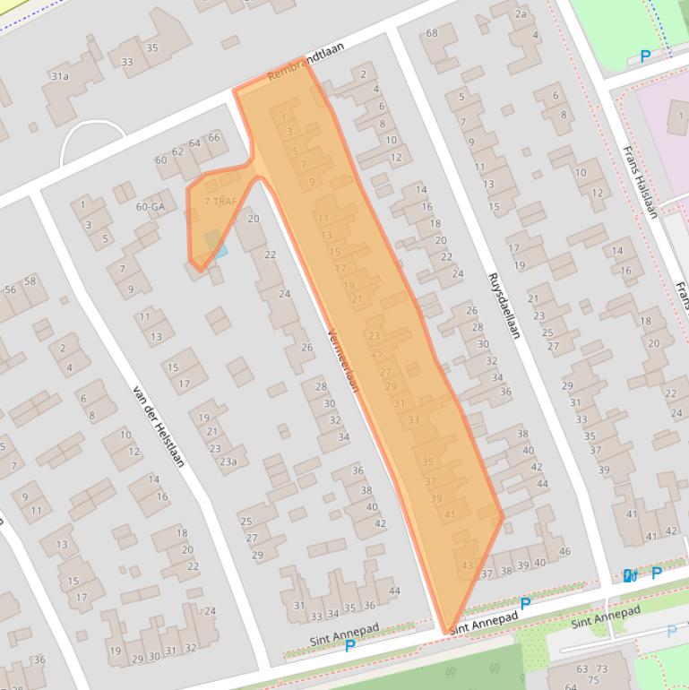 Kaart van postcodegebied 1231AN.