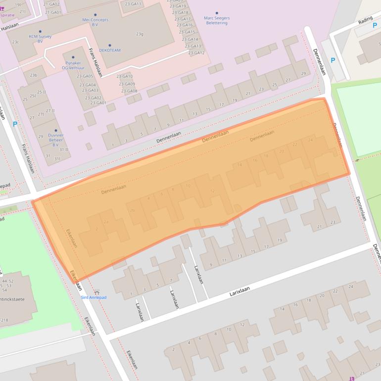 Kaart van postcodegebied 1231AX.