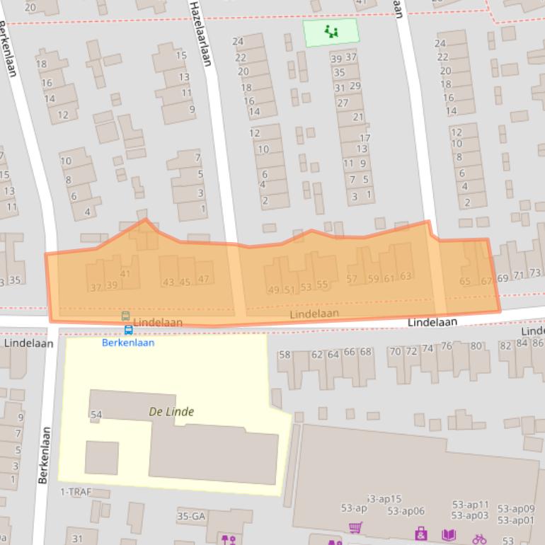 Kaart van postcodegebied 1231CJ.