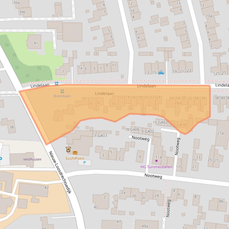 Kaart van postcodegebied 1231CL.