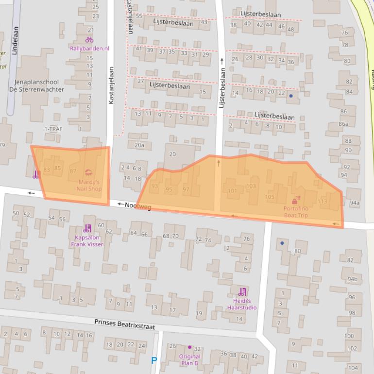 Kaart van postcodegebied 1231CS.