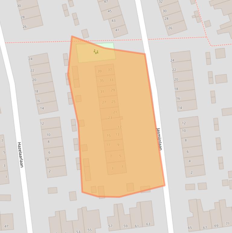 Kaart van postcodegebied 1231EJ.