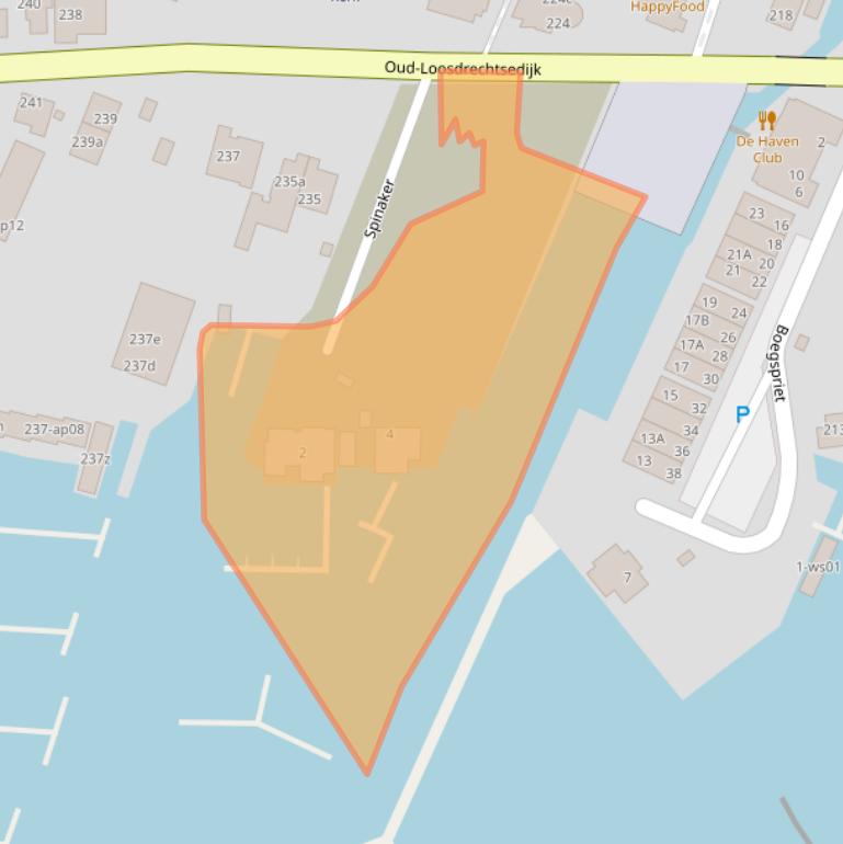 Kaart van postcodegebied 1231HA.