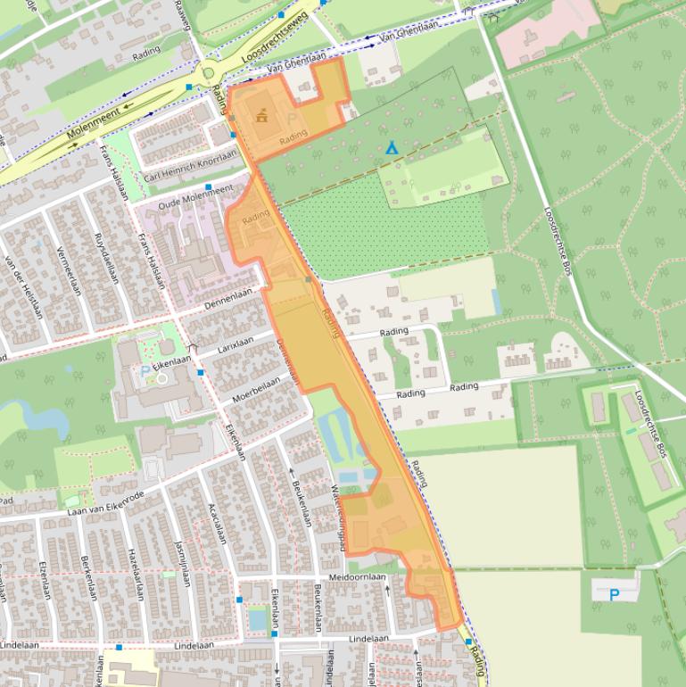 Kaart van postcodegebied 1231KB.