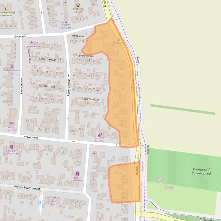 Kaart van postcodegebied 1231KC.