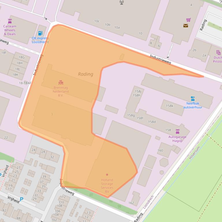 Kaart van postcodegebied 1231KG.