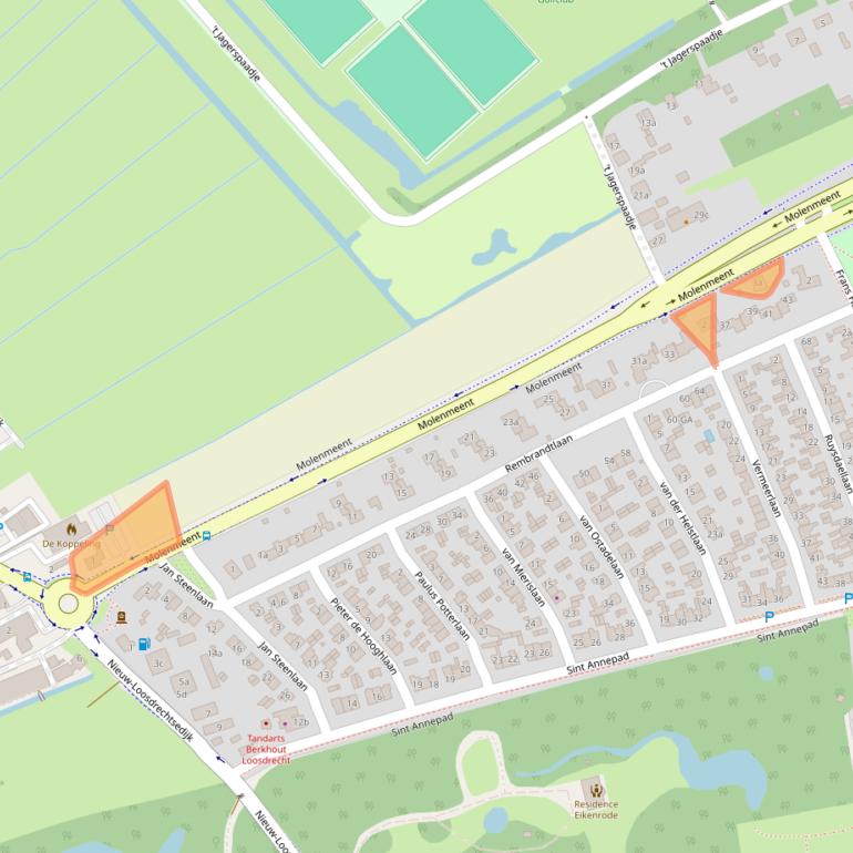 Kaart van postcodegebied 1231KK.