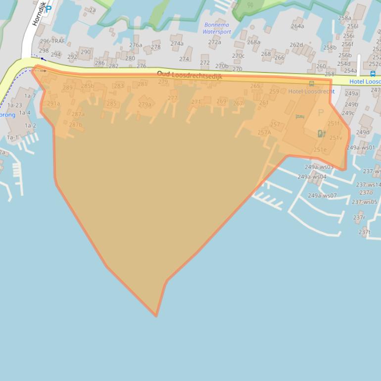 Kaart van postcodegebied 1231LZ.