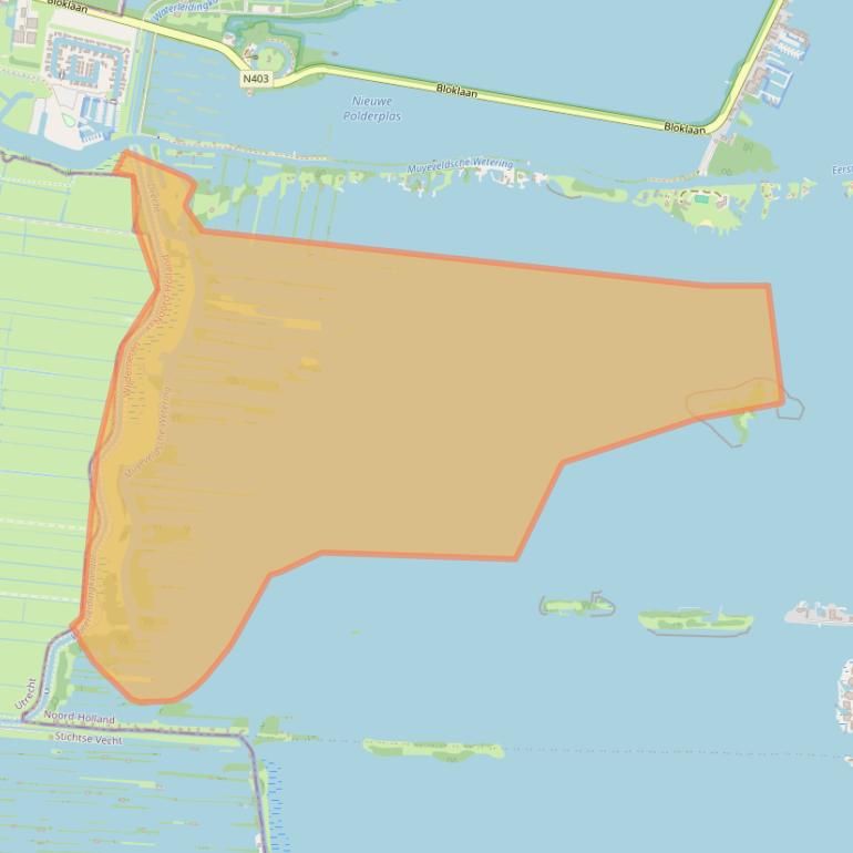 Kaart van postcodegebied 1231PZ.