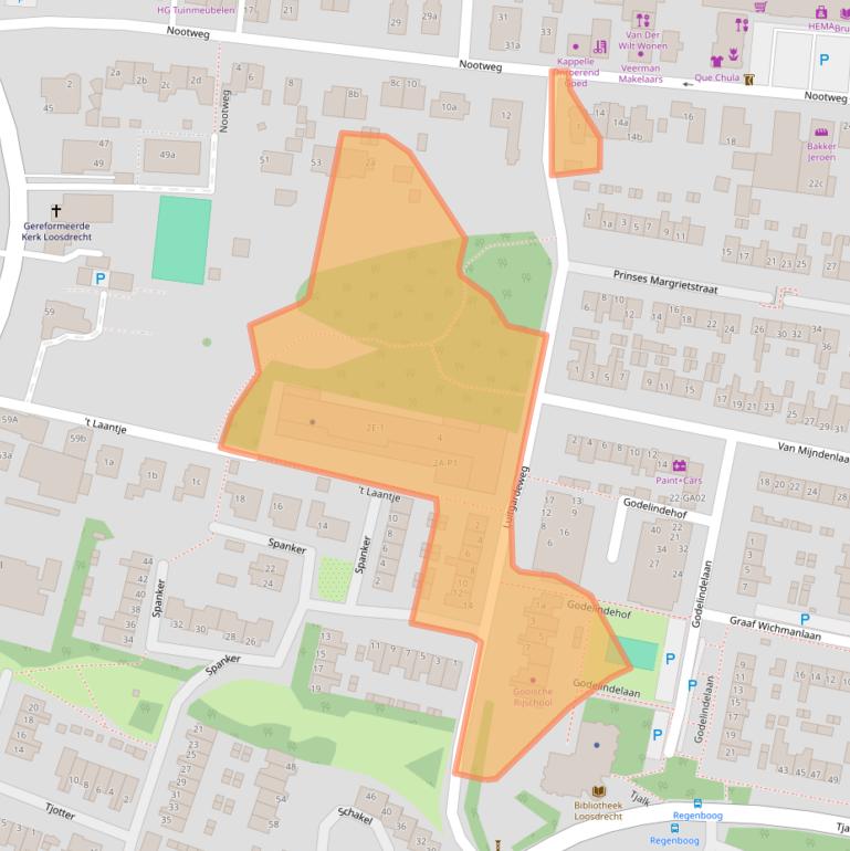 Kaart van postcodegebied 1231TA.