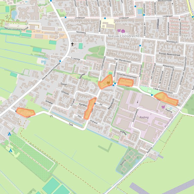 Kaart van postcodegebied 1231TT.