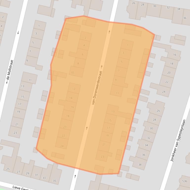 Kaart van postcodegebied 1231VL.