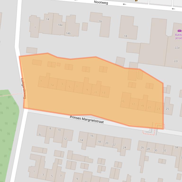 Kaart van postcodegebied 1231XD.