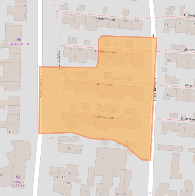 Kaart van postcodegebied 1231XT.