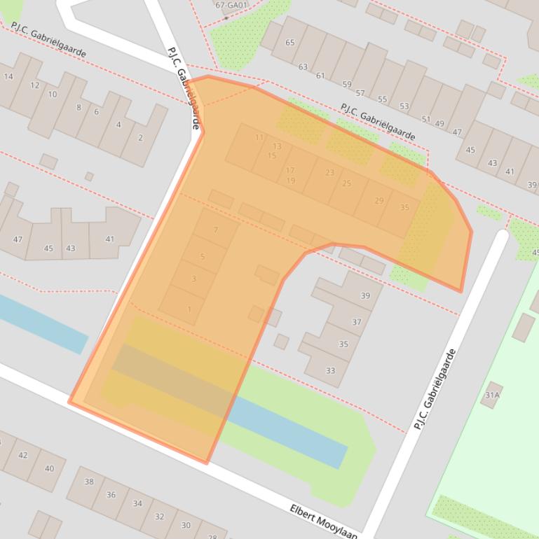 Kaart van postcodegebied 1241AJ.