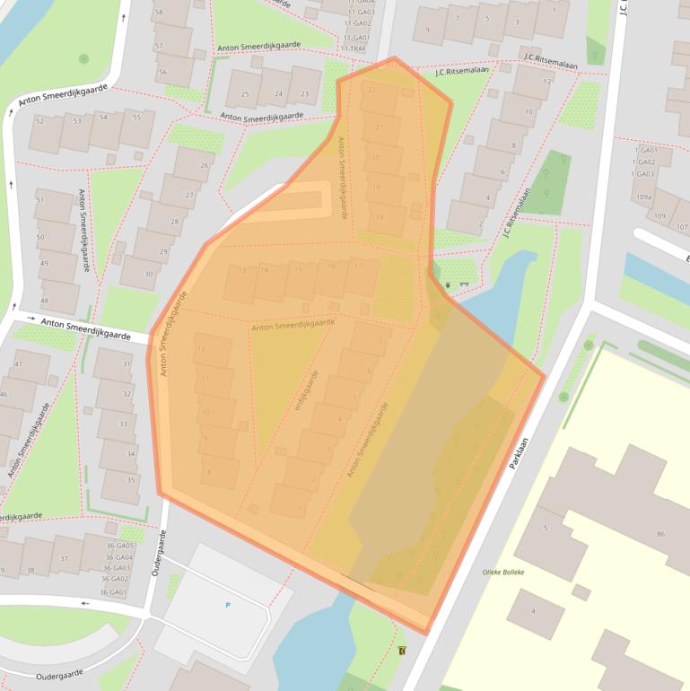 Kaart van postcodegebied 1241AT.