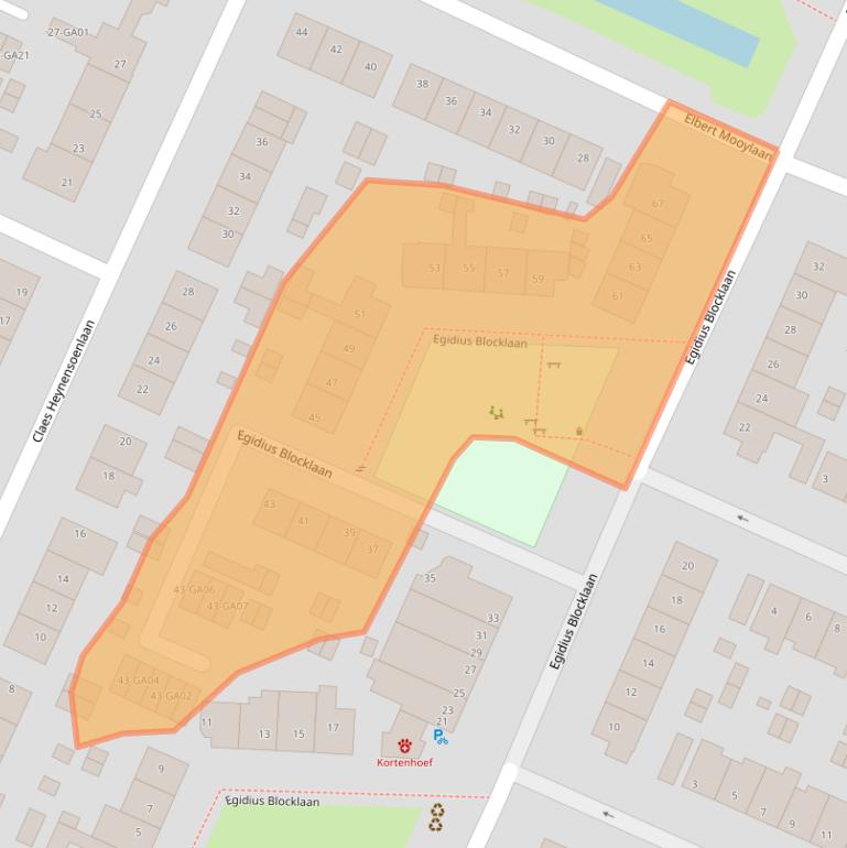 Kaart van postcodegebied 1241BT.