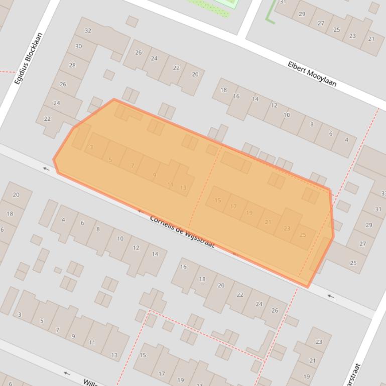 Kaart van postcodegebied 1241BW.