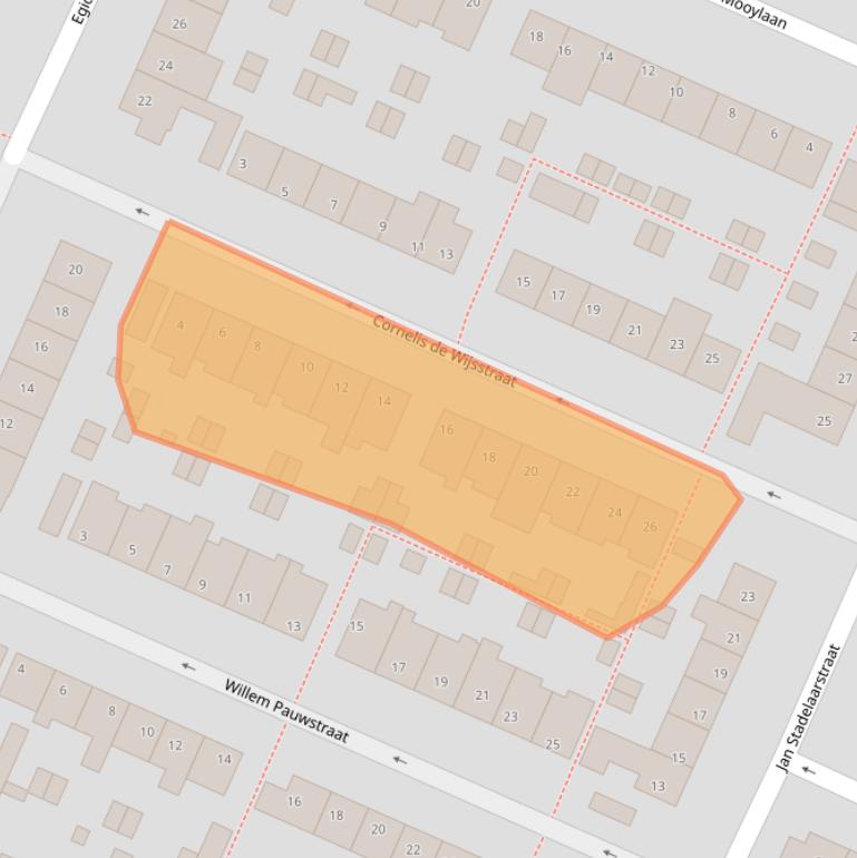 Kaart van postcodegebied 1241BX.
