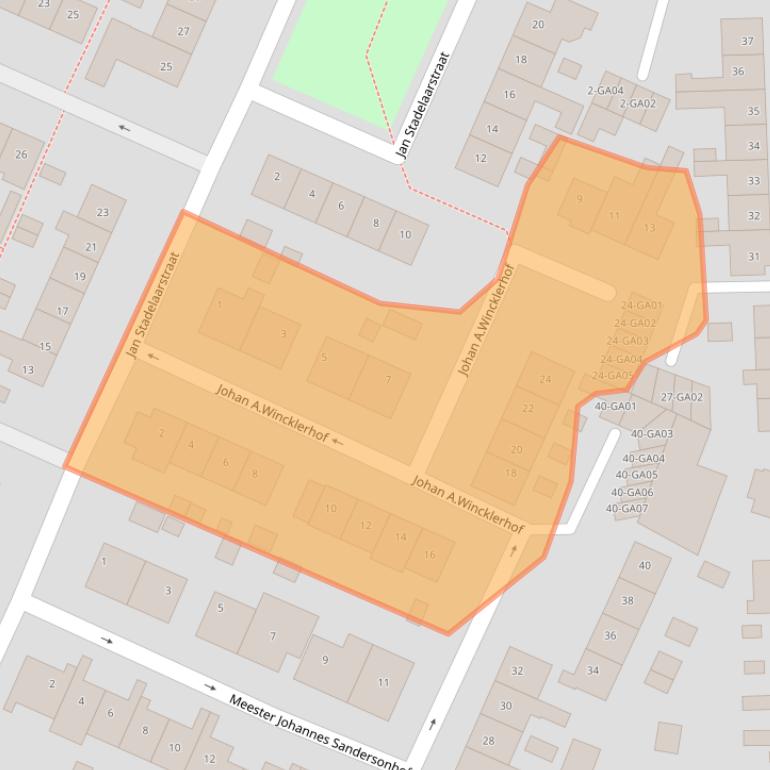 Kaart van postcodegebied 1241CC.