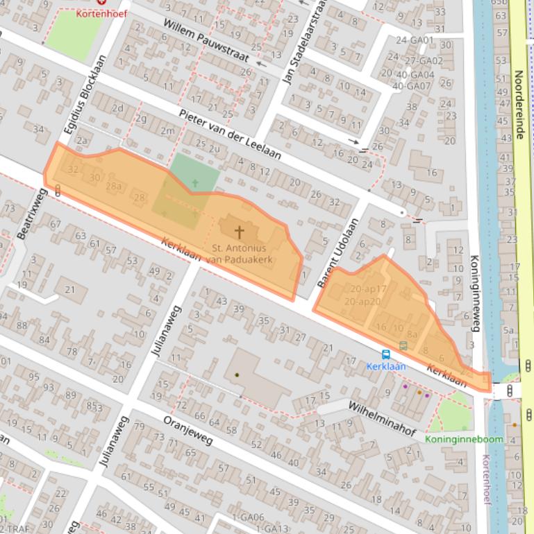 Kaart van postcodegebied 1241CM.