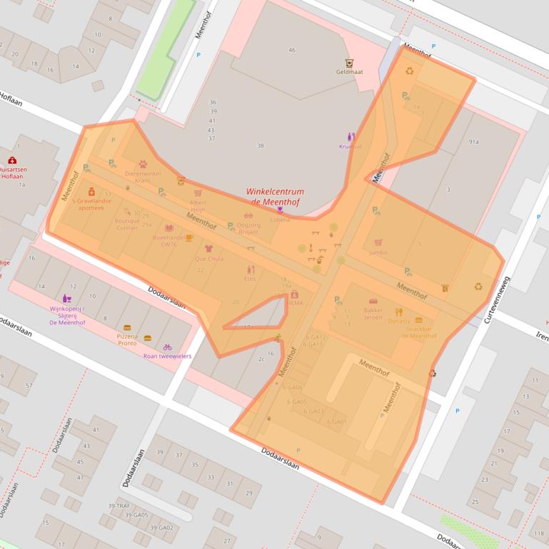 Kaart van postcodegebied 1241CP.