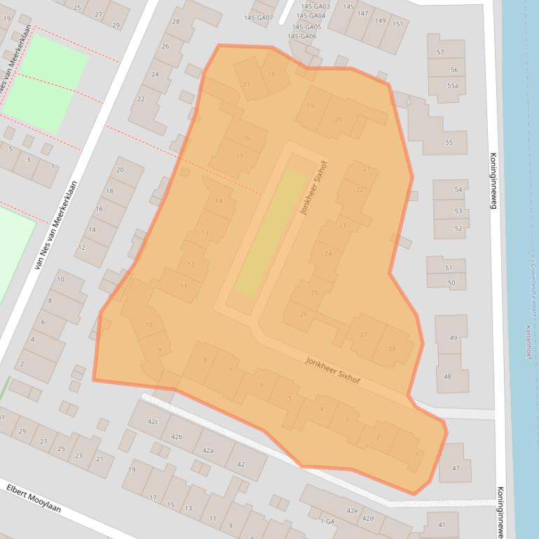 Kaart van postcodegebied 1241CR.