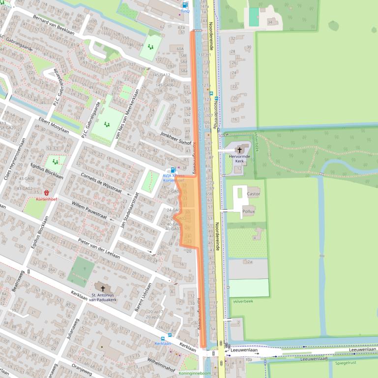 Kaart van postcodegebied 1241CT.