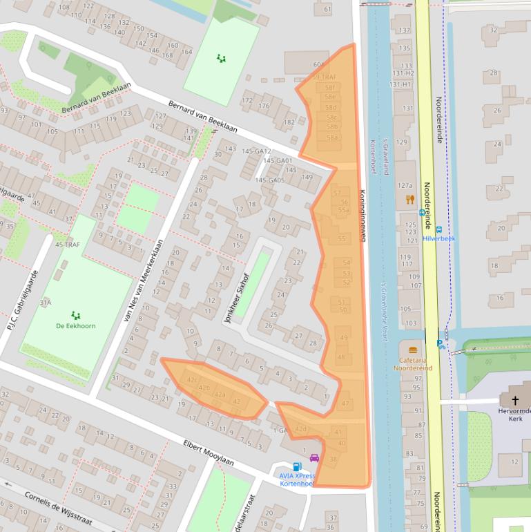 Kaart van postcodegebied 1241CV.