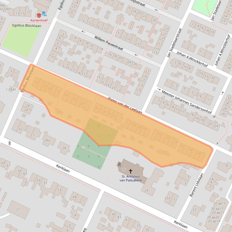 Kaart van postcodegebied 1241DG.