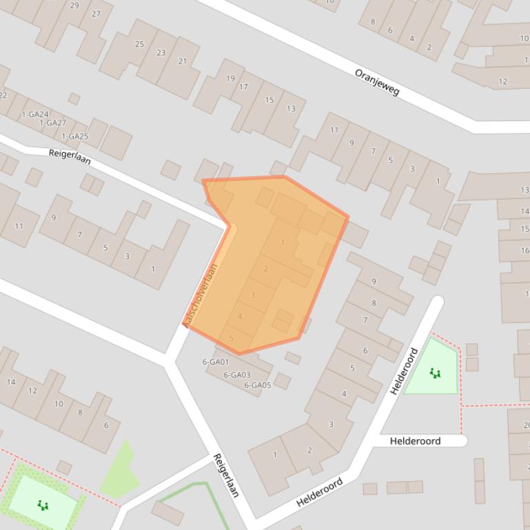 Kaart van postcodegebied 1241EA.