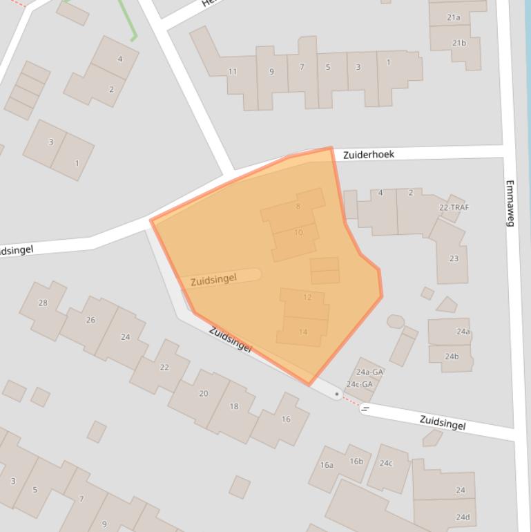 Kaart van postcodegebied 1241EM.