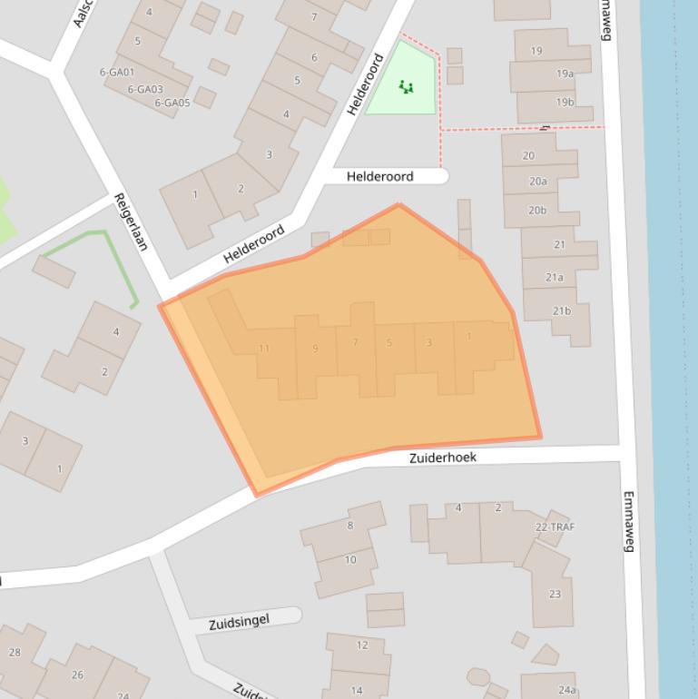 Kaart van postcodegebied 1241EP.