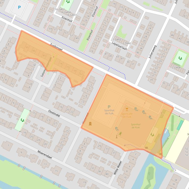 Kaart van postcodegebied 1241HD.