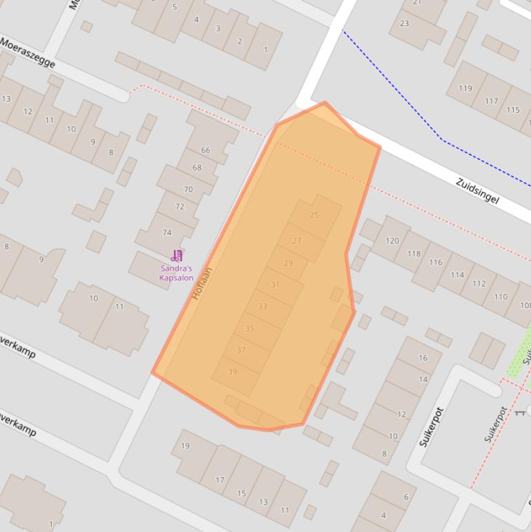 Kaart van postcodegebied 1241HH.