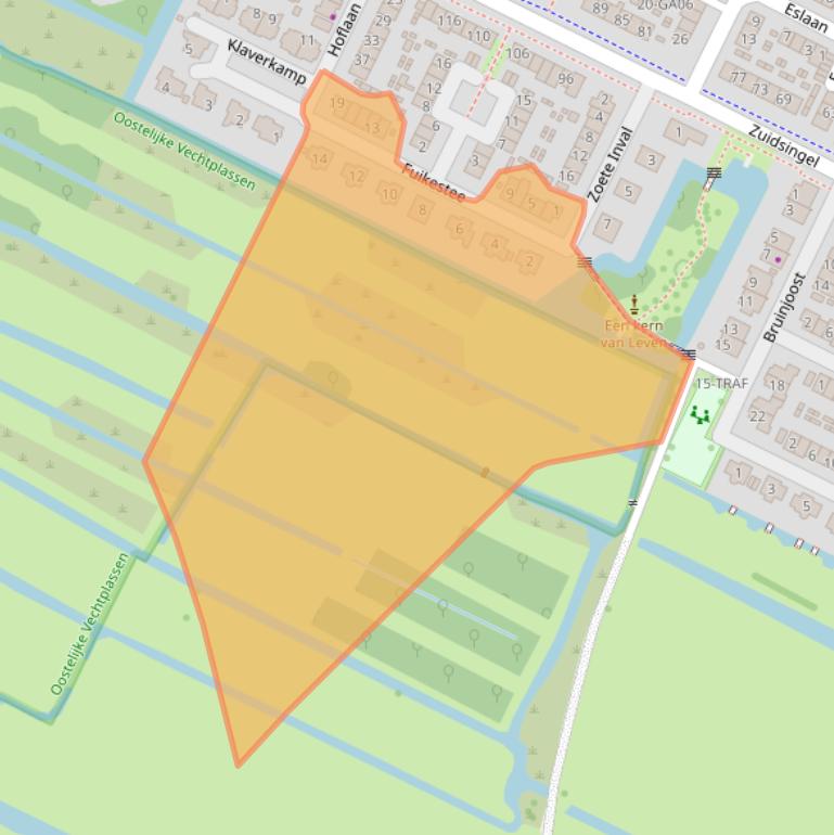Kaart van postcodegebied 1241HL.