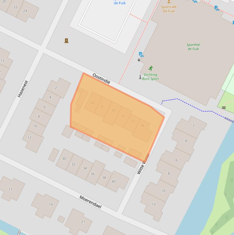 Kaart van postcodegebied 1241HV.