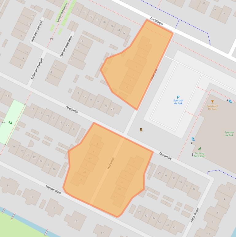 Kaart van postcodegebied 1241HZ.