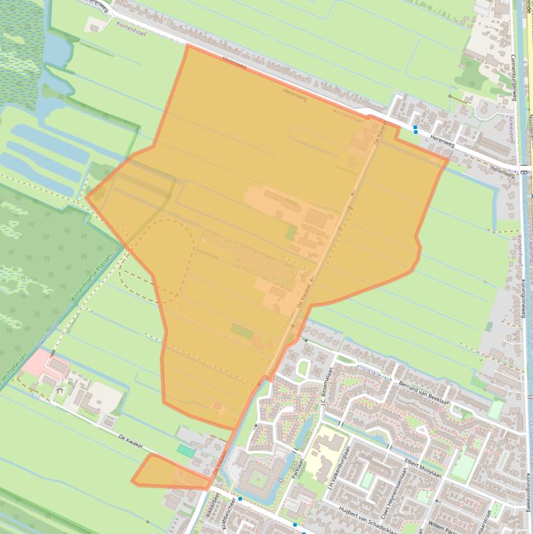 Kaart van postcodegebied 1241LC.