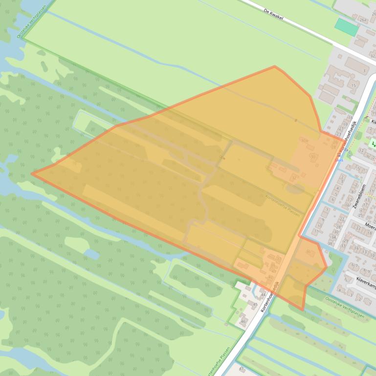 Kaart van postcodegebied 1241LN.