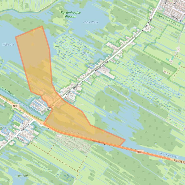 Kaart van postcodegebied 1241NA.