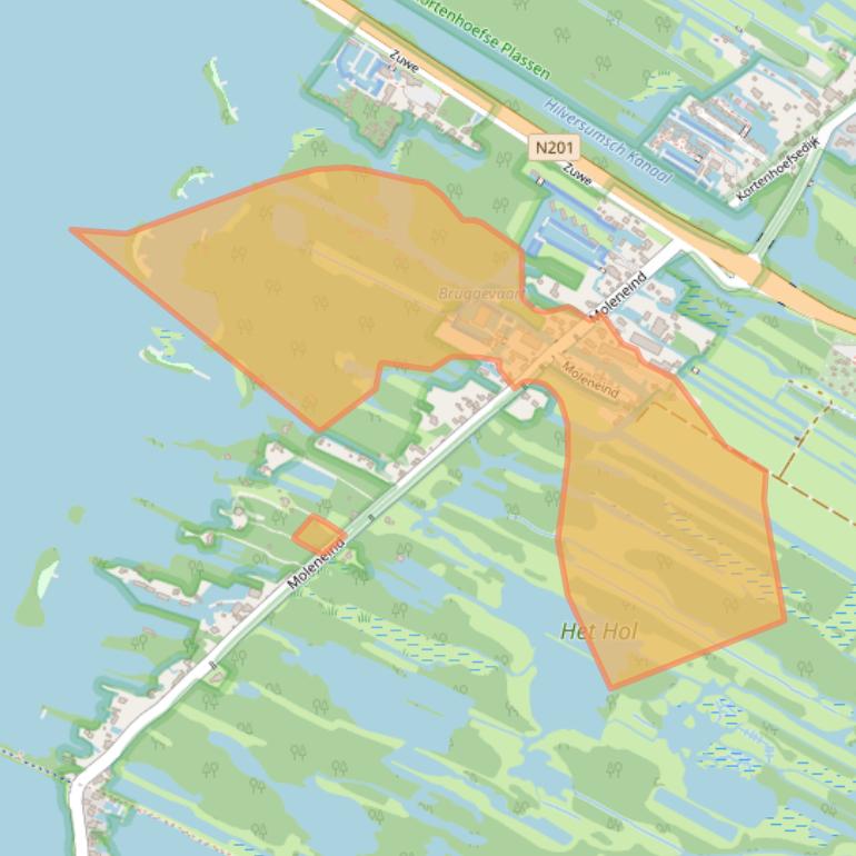 Kaart van postcodegebied 1241NG.